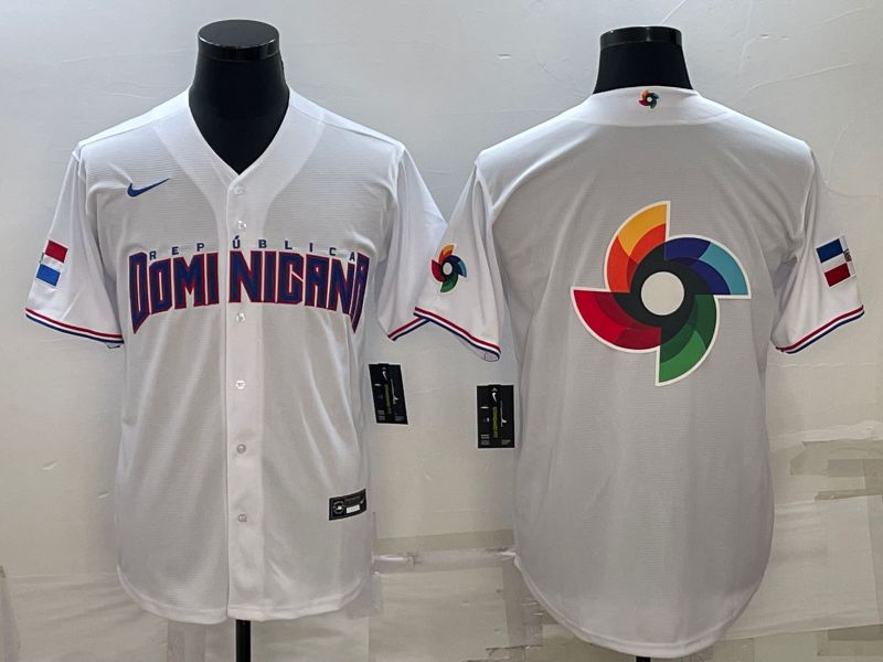Men 2023 World Cub Blank White Nike MLB Jersey1->more jerseys->MLB Jersey